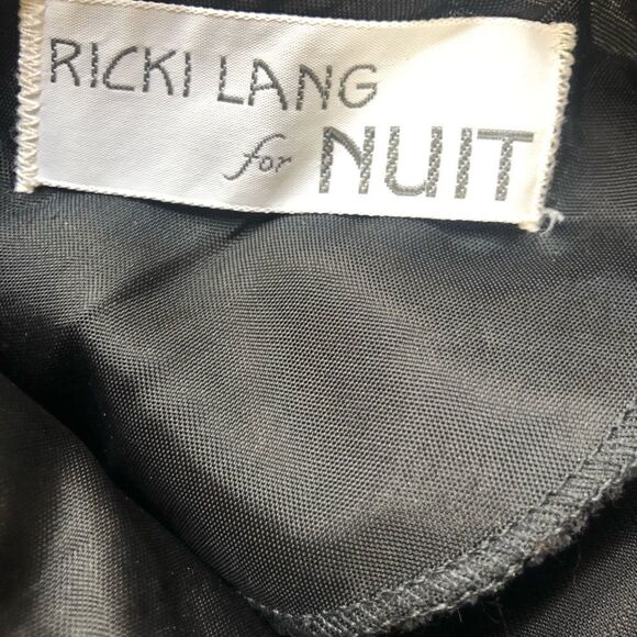 RICKI LANG For Nuit, Vintage Dress, Black/Lace size 6 - Picture 5 of 7